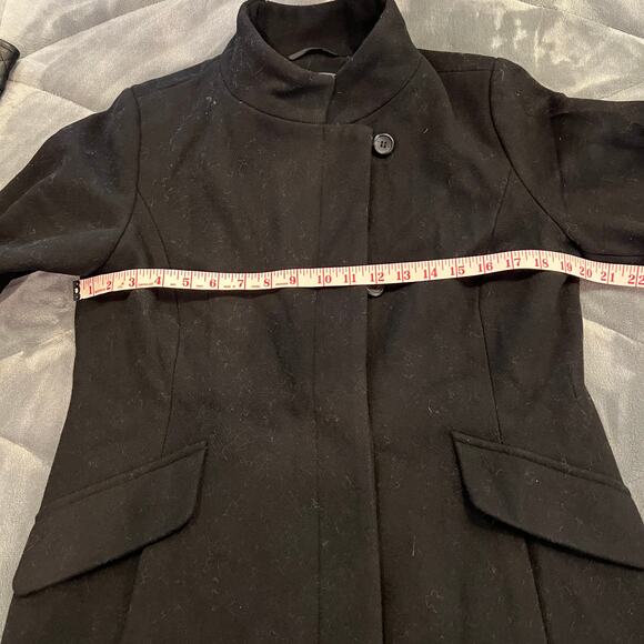NEW Vince Camuto Black Wool Pea Coat Winter Coat Size Medium - Picture 11 of 12